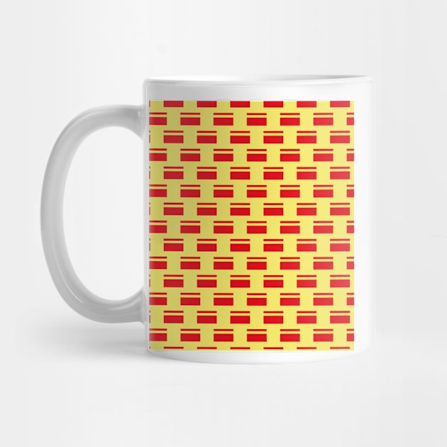 Pattern yellow red mask decoration by IDesign23